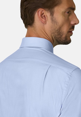 Coupe regular Chemise Boggi Milano en bleu : derrière
