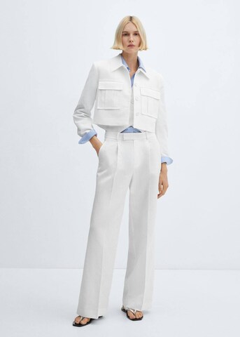 MANGO Wide leg Pantalon 'Lugo' in Wit