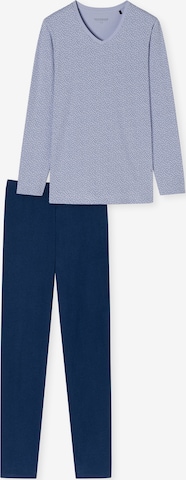 SCHIESSER Pajama 'Comfort Essentials' in Blue: front