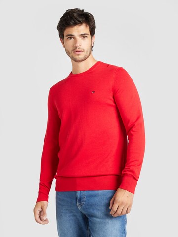 TOMMY HILFIGER Pullover 'ESSENTIAL' i rød: forside