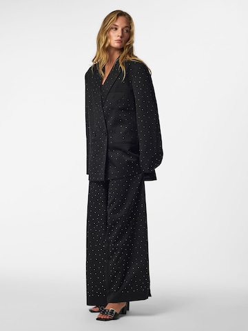 PIECES Wide leg Broek 'PCFalke' in Zwart