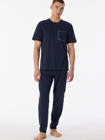 SCHIESSER Pyjama lang ' 95/5 ' in Blauw