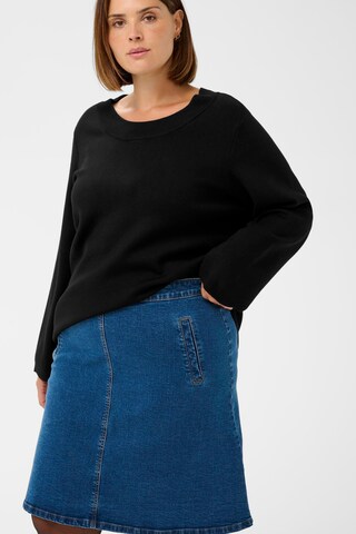 KAFFE CURVE Pullover in Schwarz