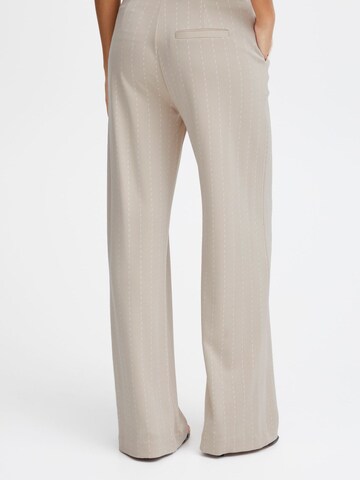 Wide Leg Pantalon ' Ruti ' ICHI en beige