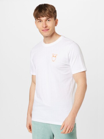 KnowledgeCotton Apparel Shirt in White: front