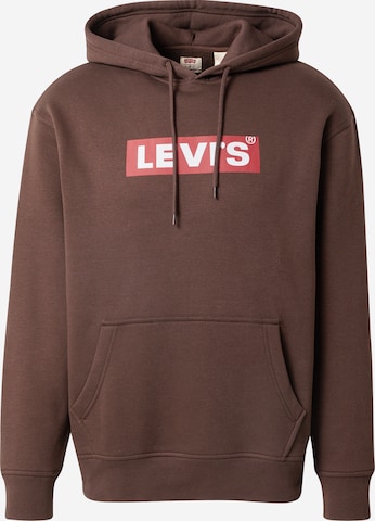 LEVI'S ® Klasický střih Mikina 'Relaxed Graphic Hoodie' – hnědá: přední strana