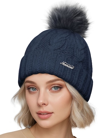 Neverless Beanie 'Caren' in Blue: front