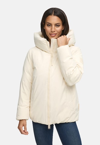 NAVAHOO Vinterjacka 'Blütenlicht 14' i beige: framsida