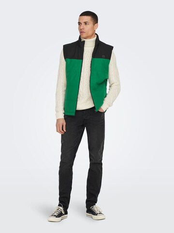 Only & Sons Bodywarmer in Groen