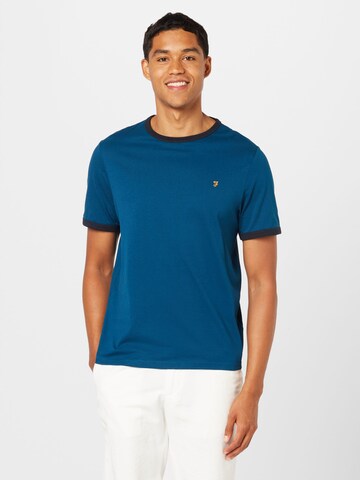 FARAH Shirt 'Groves Ringer' in Blauw: voorkant