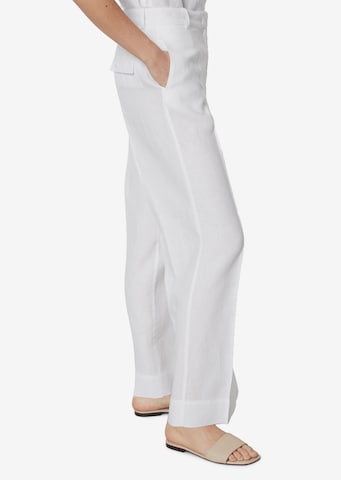 Loosefit Pantalon à plis Marc O'Polo en blanc