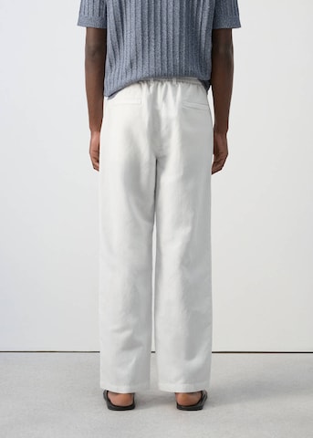 MANGO MAN Regular Pleat-Front Pants 'Sants' in White