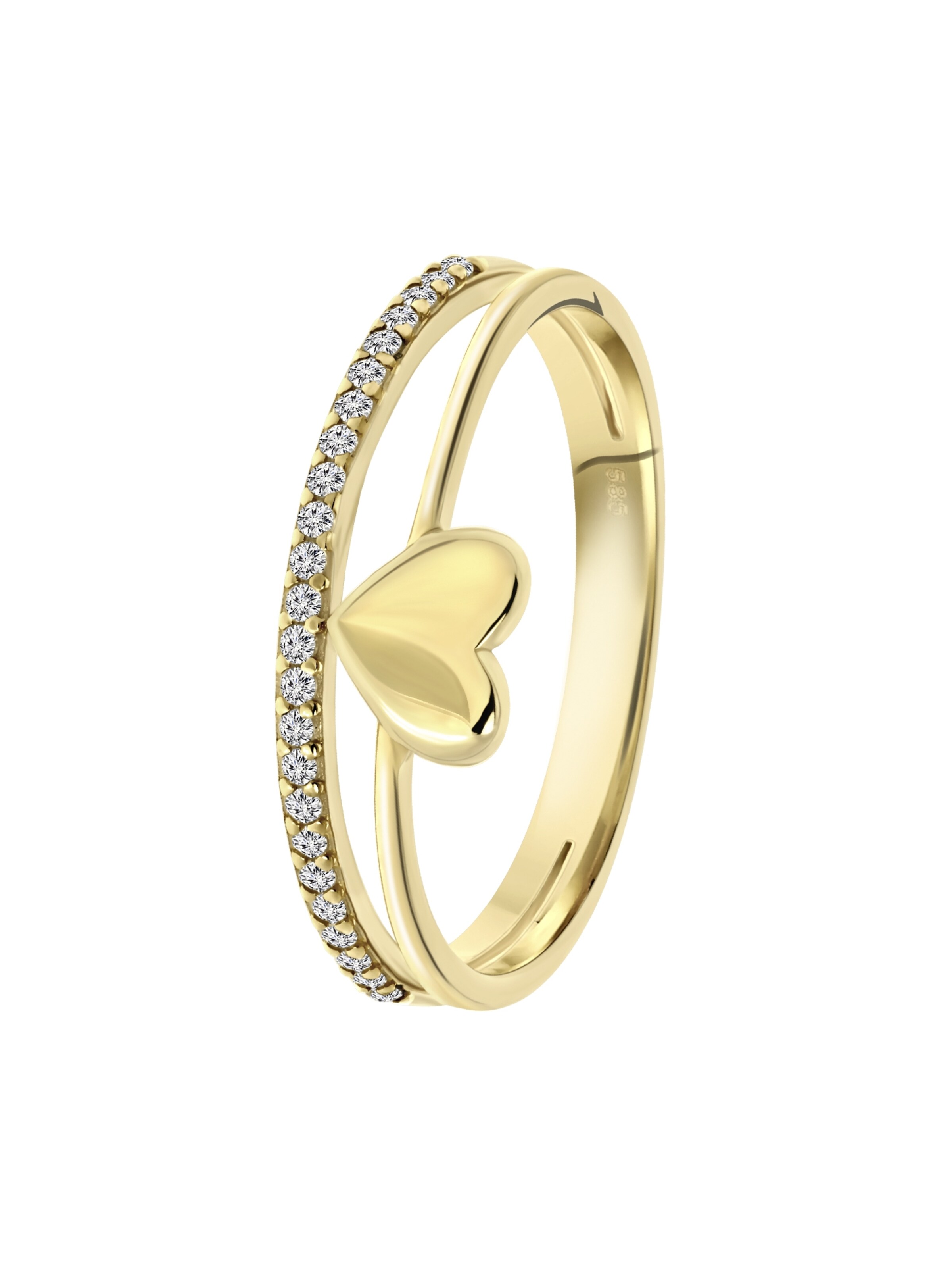 Lucardi Ring in Gold: front
