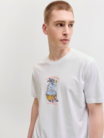 T-Shirt 'JORCASSIS SKULL' JACK & JONES en blanc
