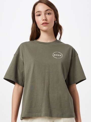 BOSS Orange Shirt 'Evina' in Green: front