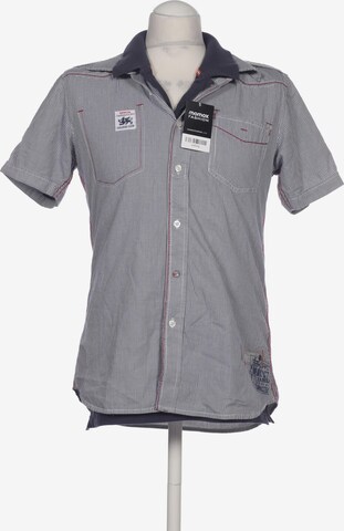 GARCIA Button Up Shirt in M in Blue: front
