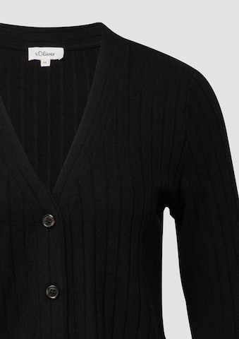 s.Oliver Gebreid vest in Zwart