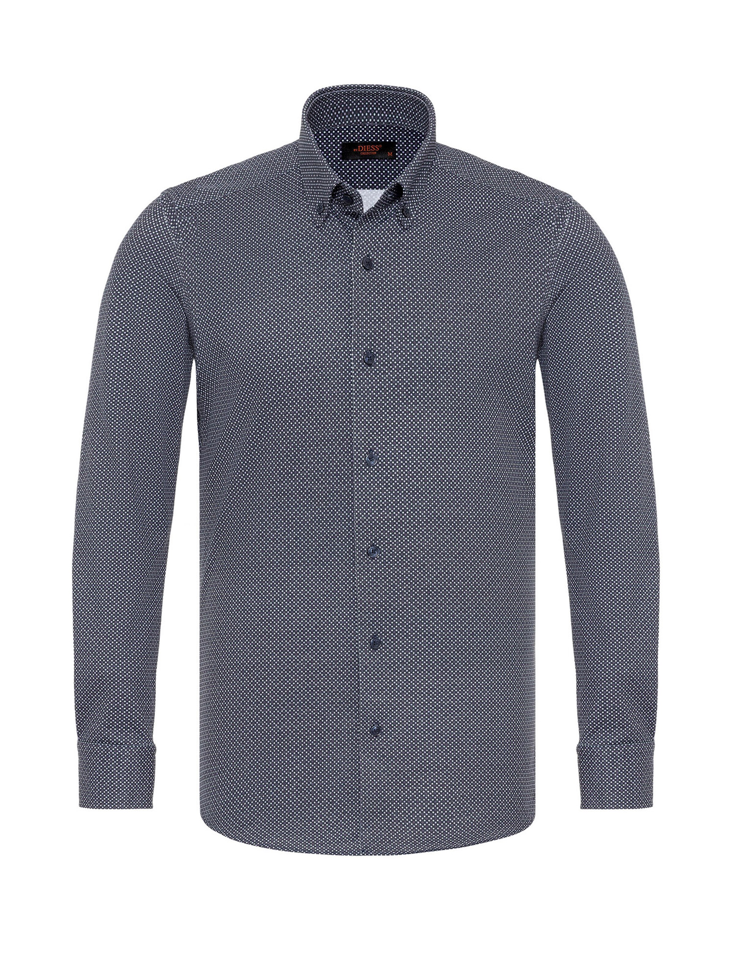 By Diess Collection Přiléhavý střih Košile – modrá: přední strana