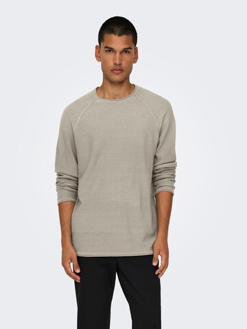 Only & Sons Pullover in Beige: Vorderseite
