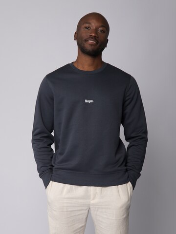 Sweat-shirt ' Nope ' Watapparel en gris : devant
