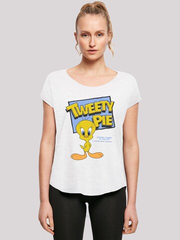 F4NT4STIC Shirt 'Looney Tunes Classic Tweety Pie' in White: front