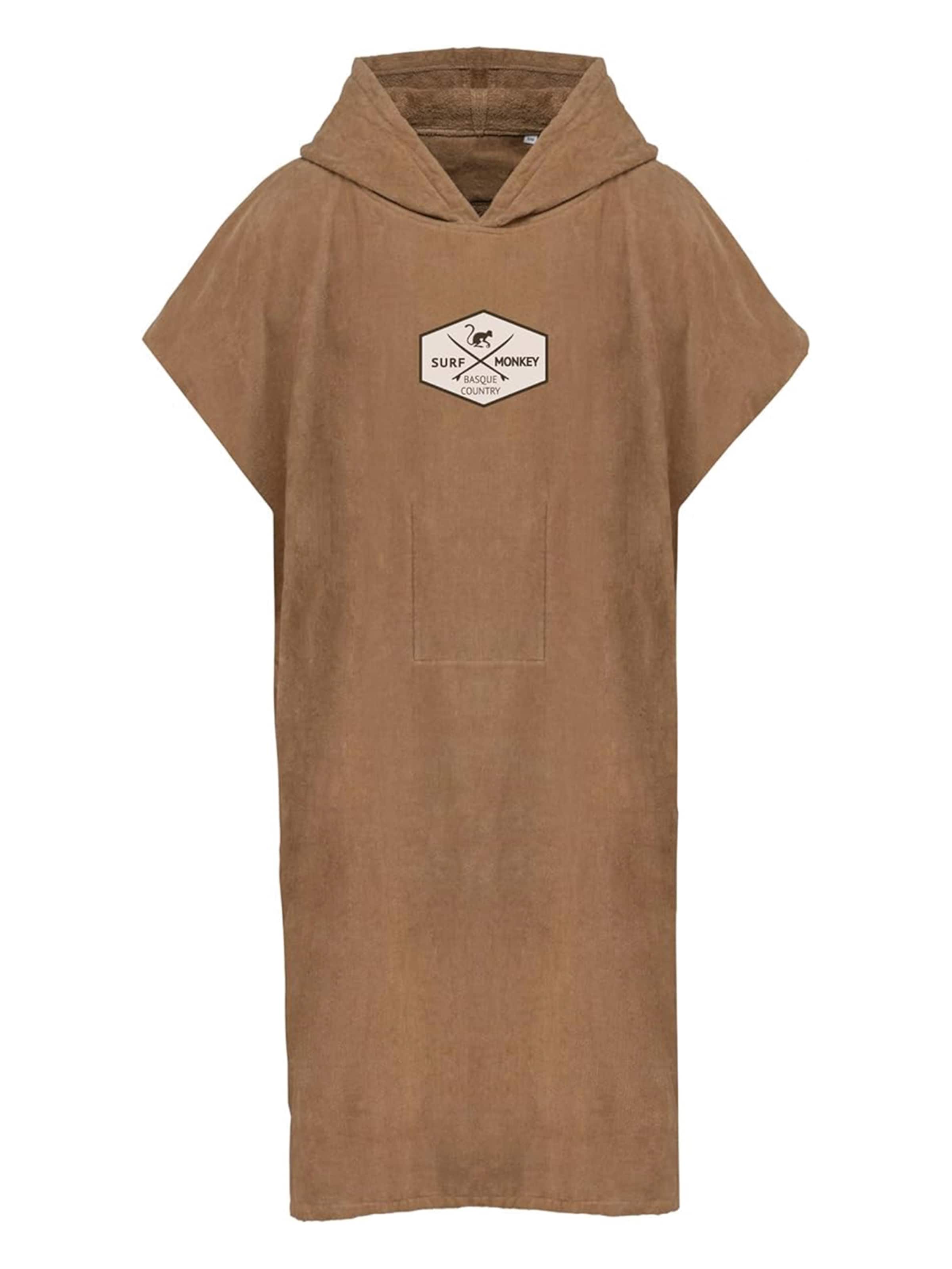 Asciugamano di Surf Monkey in marrone: frontale