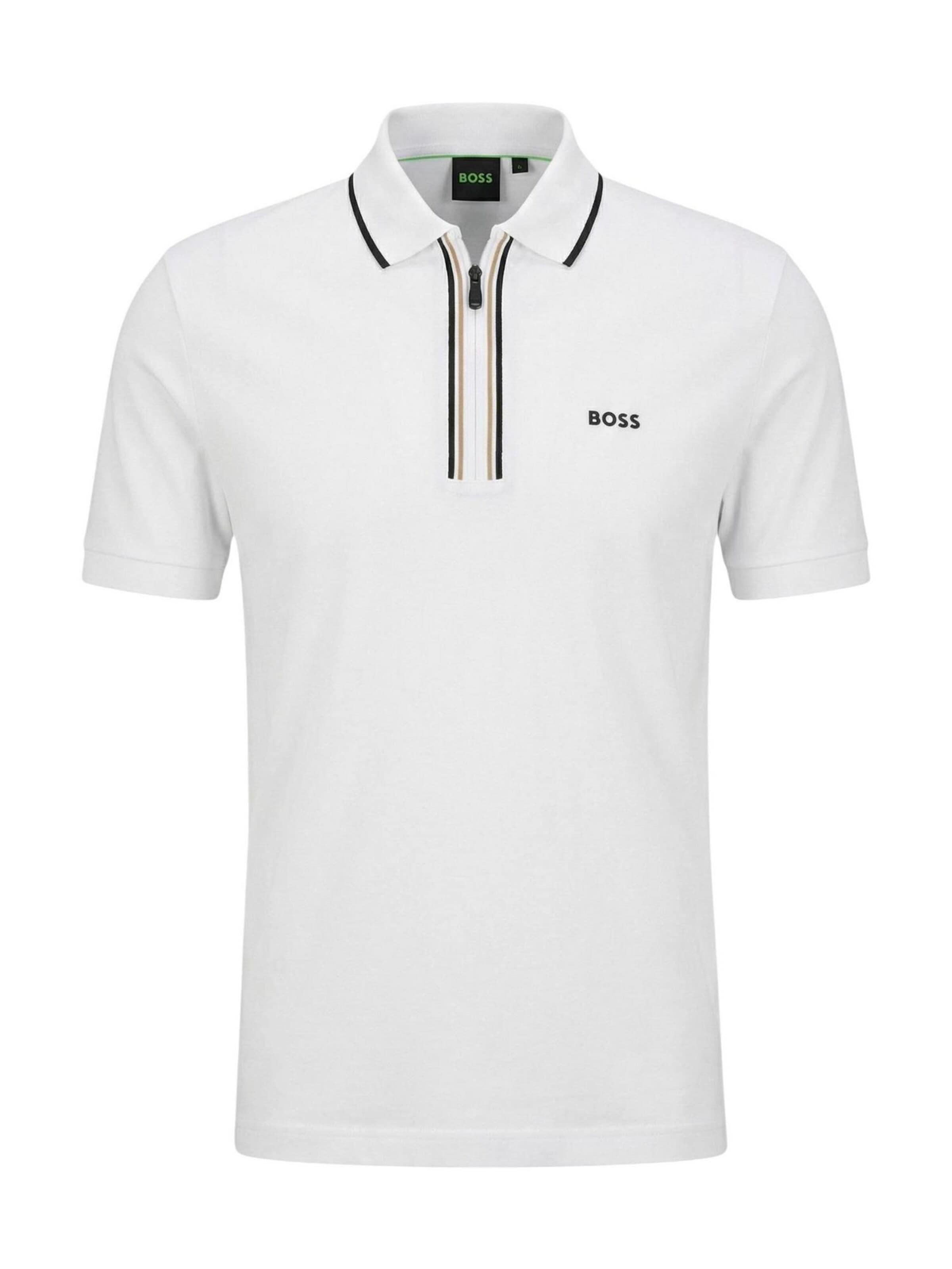 BOSS T-Shirt fonctionnel 'Philix GOC' en S en cognac / noir / blanc, Vue avec produit
