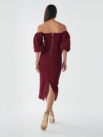 BWLDR Cocktailklänning 'Jessamy' i röd: baksida