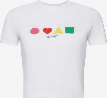 T-shirt ESPRIT en blanc : devant