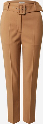 EDITED Tapered Pleated Pants 'Barbara' in Beige: front