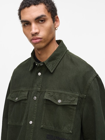 KARL LAGERFELD JEANS Tavaline suurus Triiksärk, värv roheline