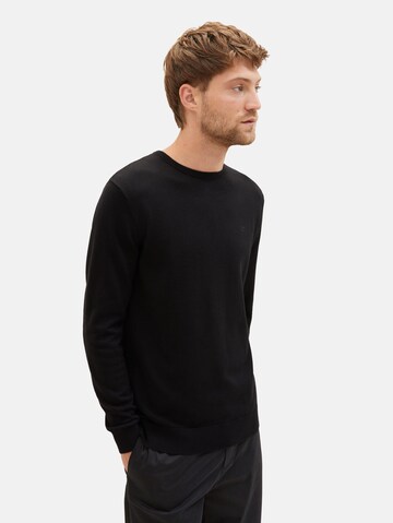 TOM TAILOR Regular Fit Pullover i sort