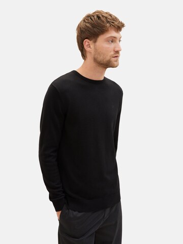 TOM TAILOR Regular Fit Pullover in Schwarz