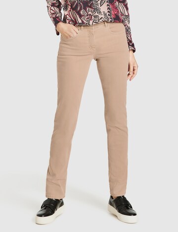 GERRY WEBER Slimfit Jeans in Beige: predná strana