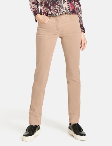 GERRY WEBER Slimfit Jeans 'SOL꞉INE' in Beige: predná strana