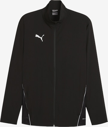 PUMA Athletic Jacket in Black: front