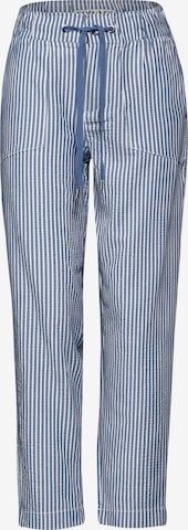 STREET ONE Tapered Pants in Blue: front