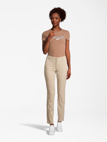 Coupe slim Pantalon chino AÉROPOSTALE en beige