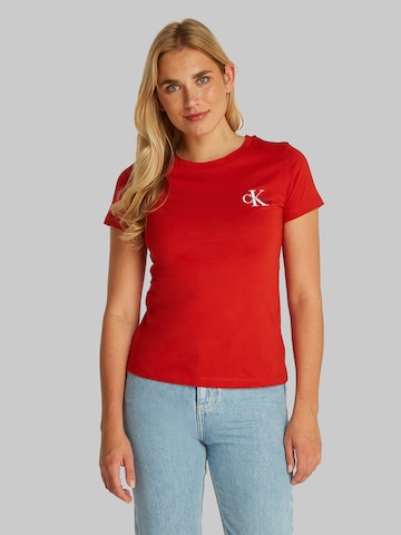 Maglietta di Calvin Klein Jeans in rosso: frontale