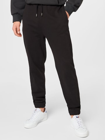 !Solid Tapered Pants in Black: front