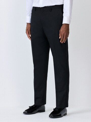 Regular Pantalon à plis Next en noir