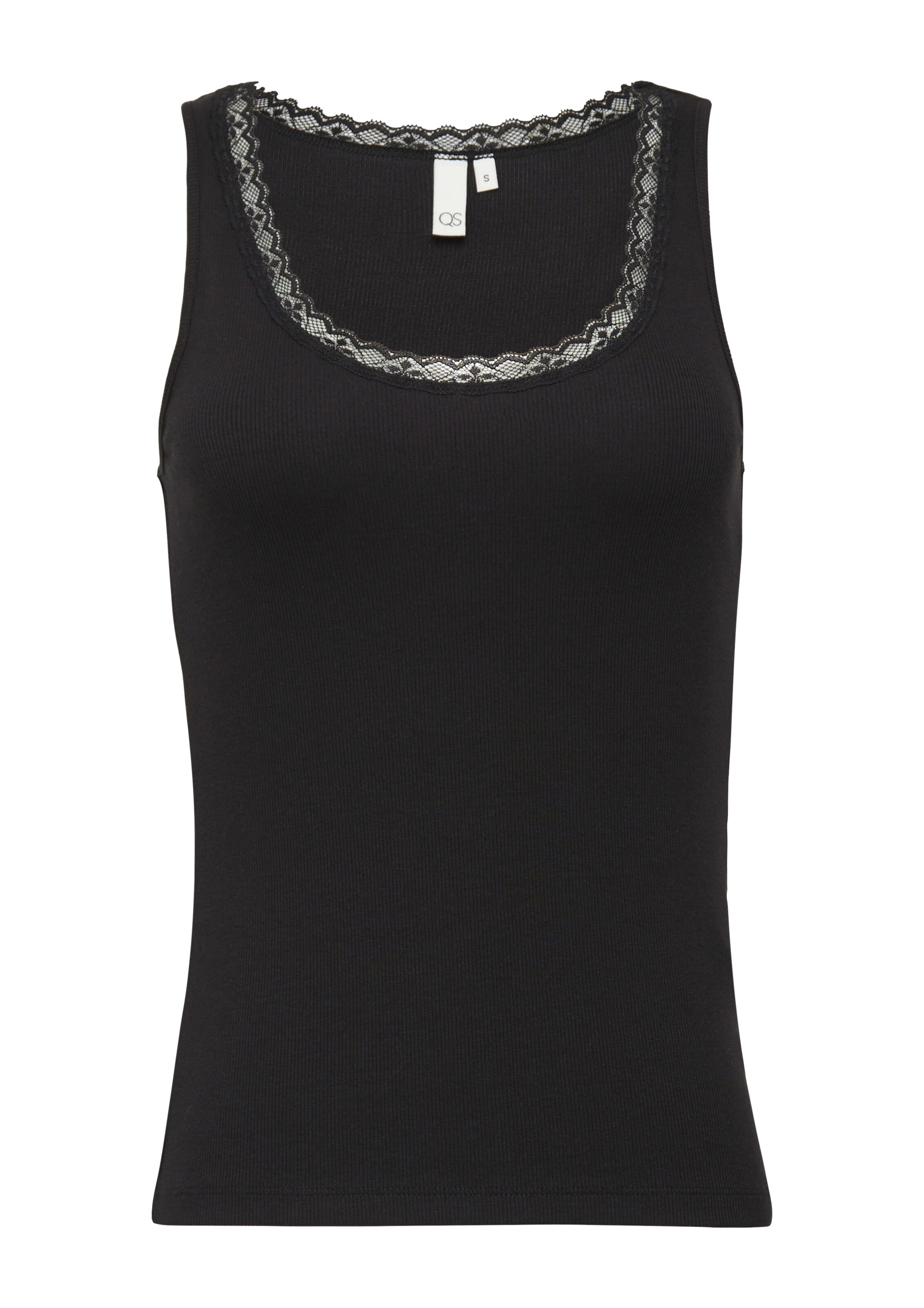 QS Top in Zwart: voorkant