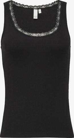 QS Top in Schwarz: Vorderseite