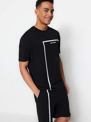 Trendyol - Pijama corto en negro: frente
