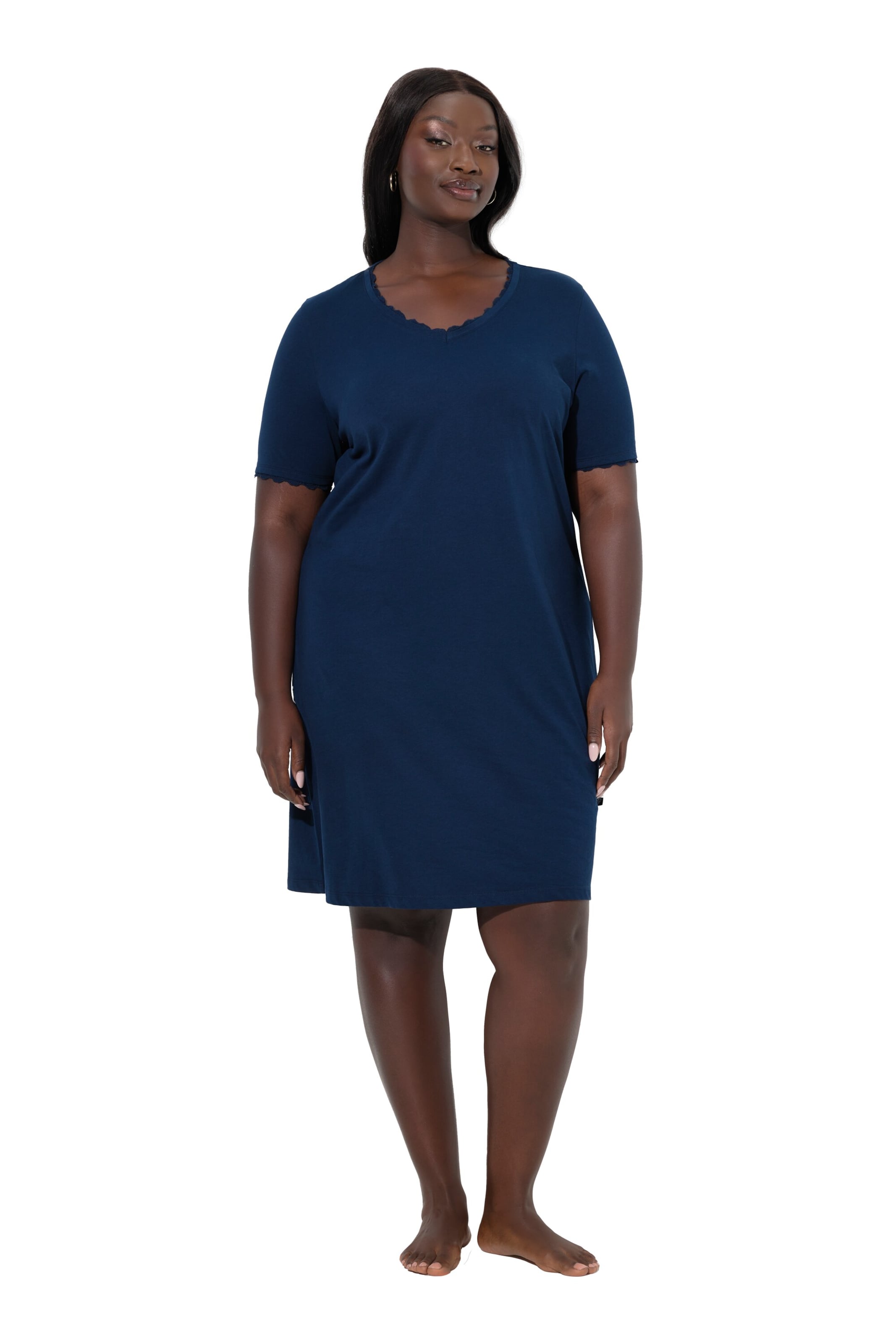 Ulla Popken Nachthemd in Blauw