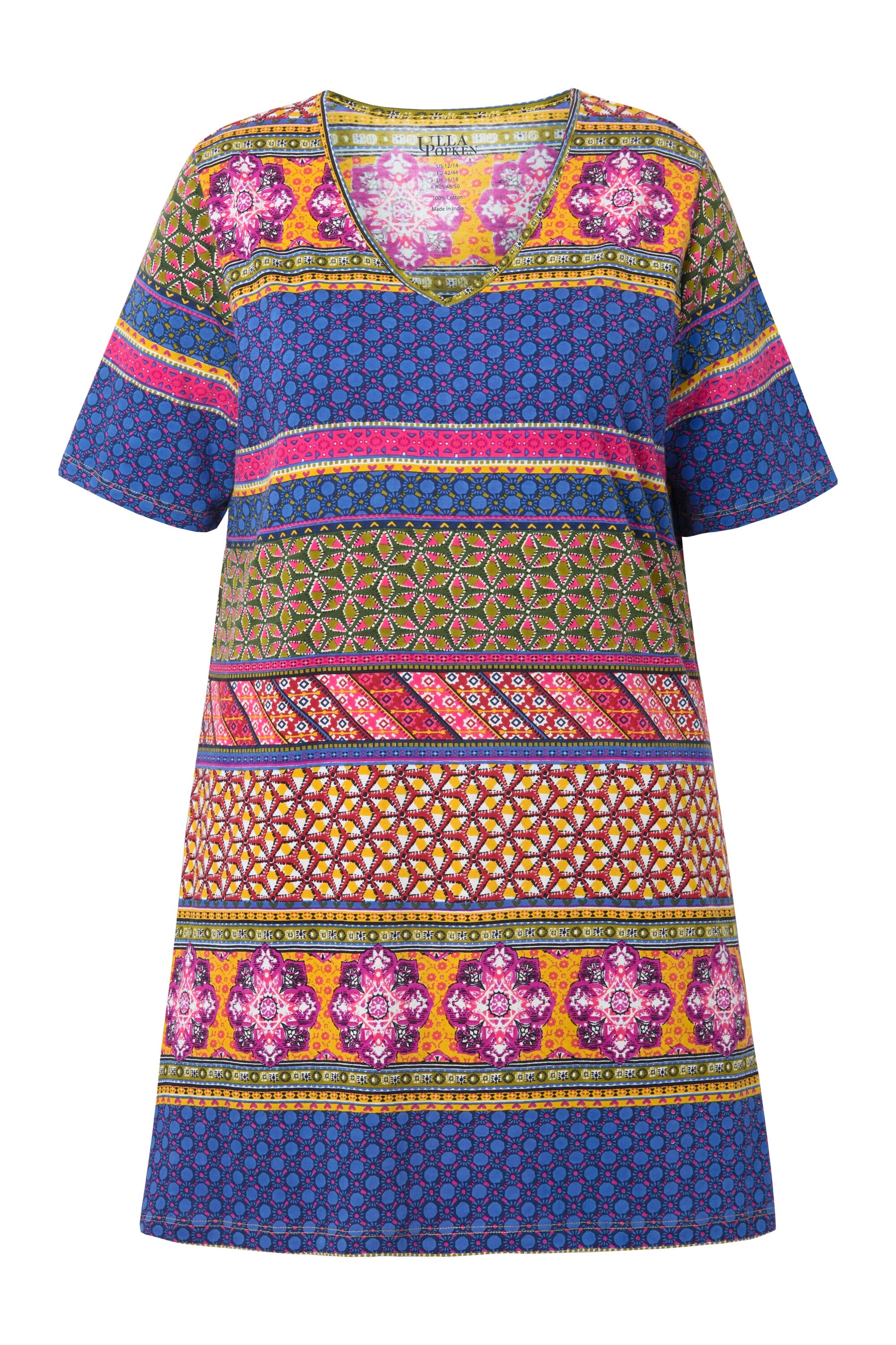 Ulla Popken Shirt in Blauw: voorkant