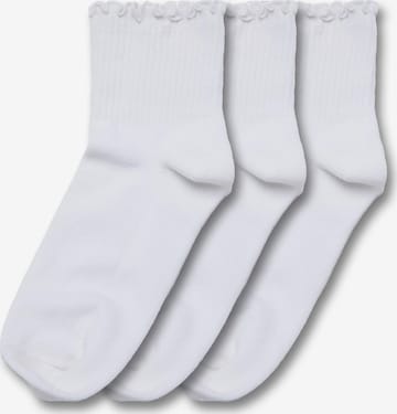 Urban Classics Socks 'Ruffle' in White: front