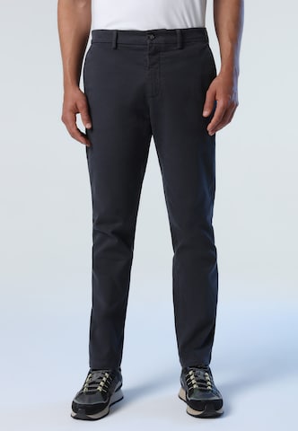 Coupe slim Pantalon chino North Sails en gris : devant