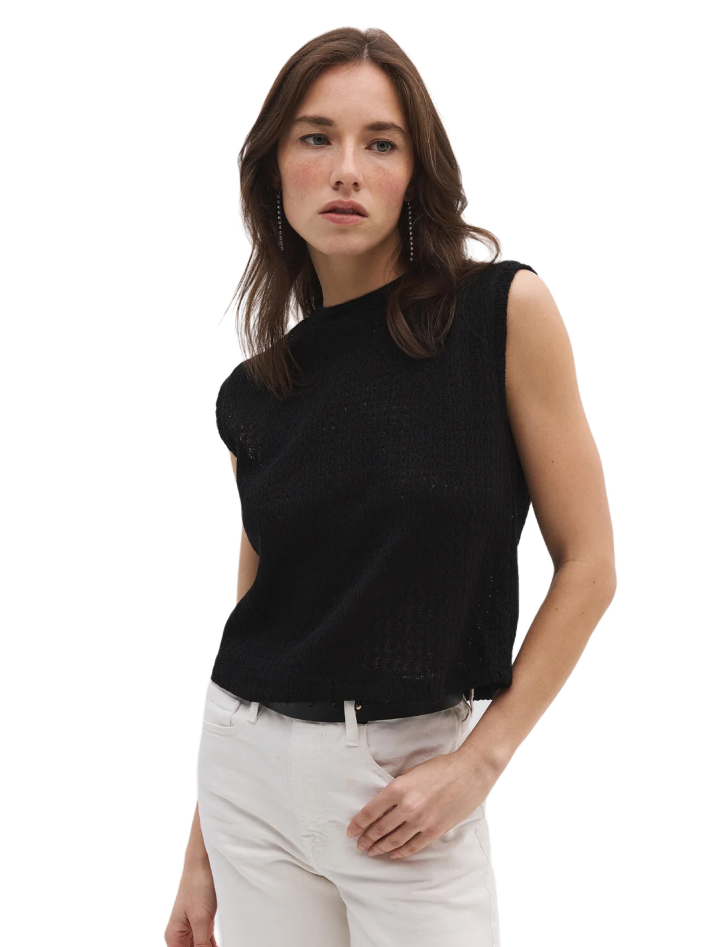 No Matter What Top in Black: front