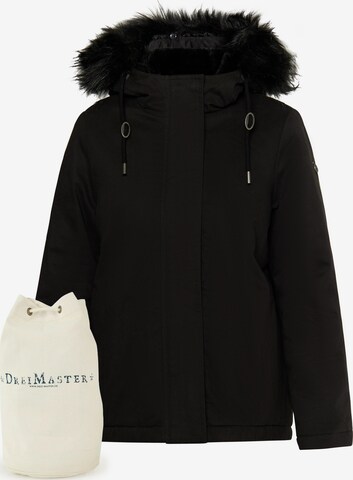 DreiMaster Vintage Winterjas in Zwart: voorkant